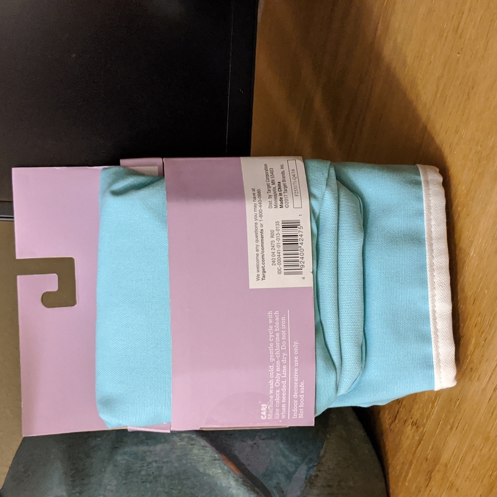 Easter Basket Liner P Monogram Light Blue White Pastel Fabric Liner Spring HTF - Picture 2 of 3